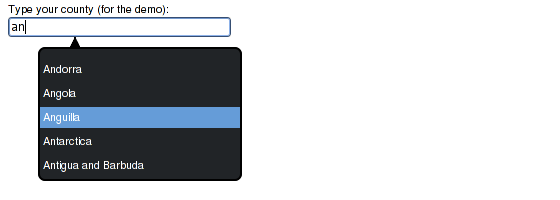 Так выглядит Nodstrum Autocomplete Plugin