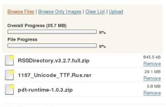 Внешний вид FancyUpload